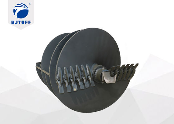 Piling Tools Dia 1200mm Straight Rock Drilling Auger Bits Double Start Single Spiral