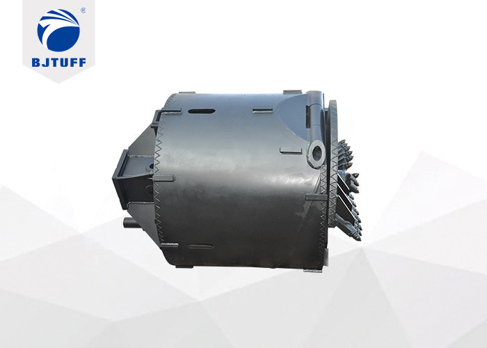 Rock Drilling Equipment Parts Double Bottom Auger Bucket With Rock Drill Bits