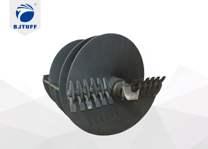 Piling Tools Dia 1200mm Straight Rock Drilling Auger Bits Double Start Single Spiral
